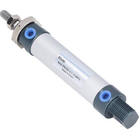 Mini-Pneumatikzylinder, 20 mm Bohrung, doppeltwirkend, 0,1–0,8 MPa, Aluminiumlegierung, MAL20 x 25 mm / 0,98 Zoll Hub (1/5)