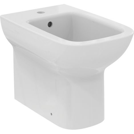 Ideal Standard I.LIFE A bidet a terra, a filo parete, universale, con troppopieno, monoforo, colore bianco finitura lucido T464101 (1/10)