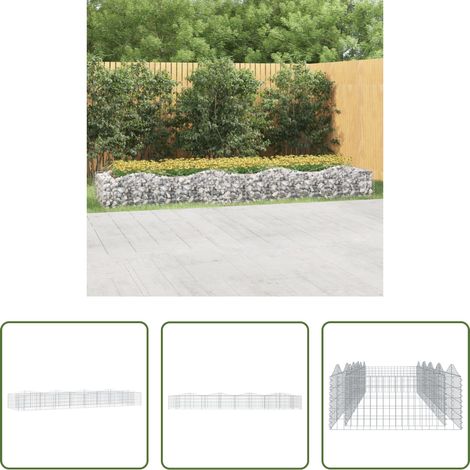 Hochbeet - Gabionen-Hochbeet mit Hochbogen 400x100x50 cm Verzinktes Eisen (1/5)