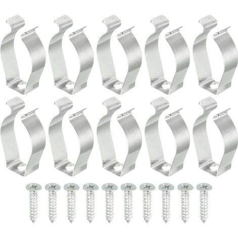 T8 Clips Support Cintre Fluorescent Tube Lumière Fixture Acier (1/5)