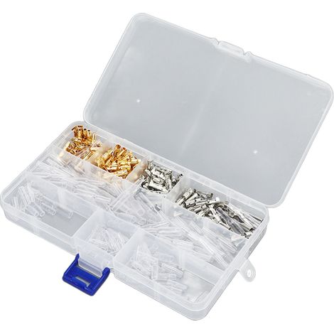 240 pièces Connecteur de borne à sertir mâle femelle avec manchon isolant Borne de fil pressée à froid,DUBUNS