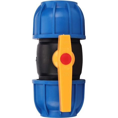 Raccord de tuyau PE, vanne à bille, robinet d'eau, accessoires de robinetterie 63 mm (1/5)