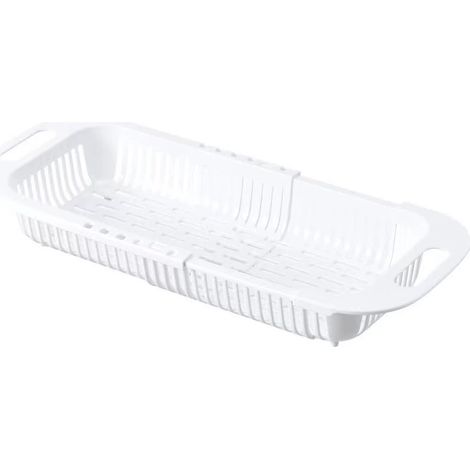 Escurridor de platos ajustable, rejilla de cocina de plástico, cesta para frutas y verduras, para fregadero (1/5)