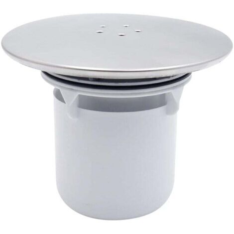 Bouchon de vidange de douche 90/115 mm – Couvercle siphon chromé – Installation facile – Matériaux métalliques et plastiques (1/5)