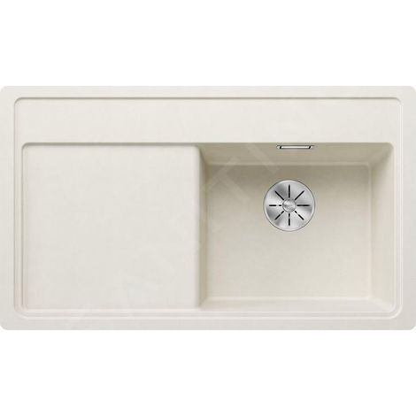 Evier Blanco Zenar 45S-F Silgranit - BLANC SOFT - Egouttoir A gauche (1/3)