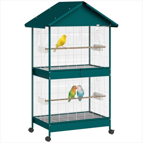 Cage pour oiseaux 94 x 70 x 158 cm avec séparateur amovible (1/5)