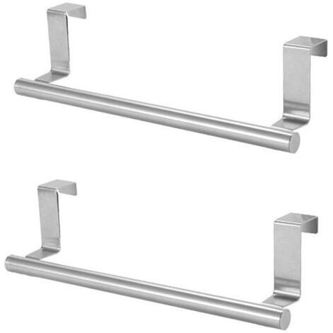 Set of 2 hanging tea towel holders without drilling, length 23.5 cm (1/4)