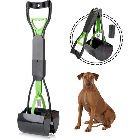 Pooper Scooper pour grands petits chiens, rateau pliable pour ramasser les déchets de caca de chien (1/5)