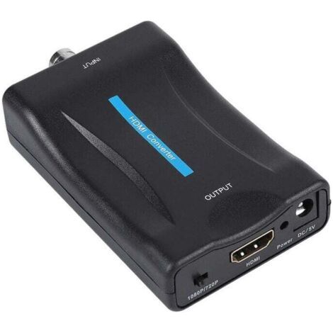 Adaptateur Vidéo BNC Vers HDMI, Convertisseur Affichage HD 1080P/720P Pour PS2, PS3, PSP, Wii, Xbox 360 Et Autres Consoles