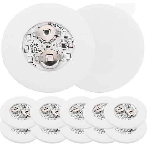 Set mit 12 LED-Leuchtuntersetzern, blinkenden Untersetzern, Baruntersetzern – 6 x 6 x 0,5 cm – Weiß (1/4)