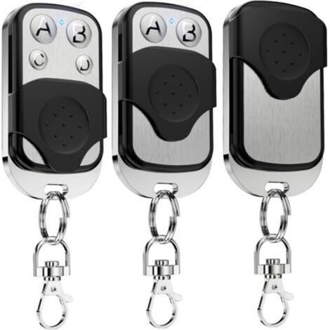 Telecommande Universelle Portail 433.92 MHz, Copie Télécommande Garage sans Fil à 4 Boutons,Telecommande Porte Clés3PCS (1/4)