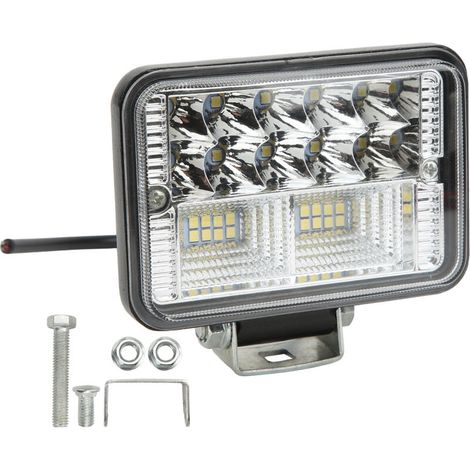 Faretto LED quadrato da 4,3 pollici, impermeabile IP67, antiurto, dissipatore di calore per camion SUV fuoristrada.