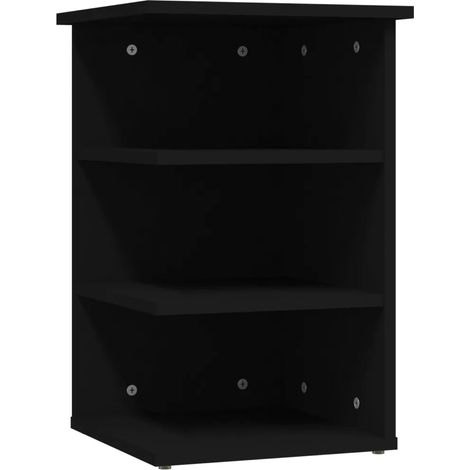 Mueble auxiliar práctico de estilo moderno para almacenamiento 35 x 35 x 55 cm fabricado en aglomerado negro 020047870 (1/5)