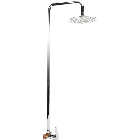 GARRYFIZH ‌Kit de douche extérieure‌ - Tête pluie acier inox 304, mitigeur à un levier, pour jardin et arrière-cour, aspect chromé