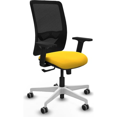 Silla ergonómica piqueras y crespo Zulema amarillo cuero sintético (1/2)