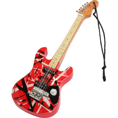 Modèle réduit de guitare électrique, couleur vive, pendentif en imitation bois avec cordelette, modèle 09. (1/5)