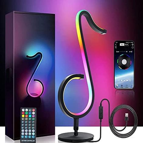 Lampe de bureau intelligente, lampadaire Bluetooth, mode enregistrement musical, applique murale LED (1/3)