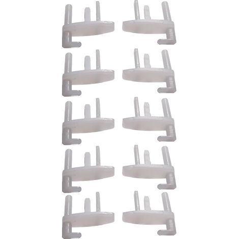 Lot de 5 Paires (10 Pièces) Embouts Blancs pour Store Enrouleur de Rechange de Fenêtre Compatible avec Seitz Store 2000 Camping-car Caravane Bateau (1/5)