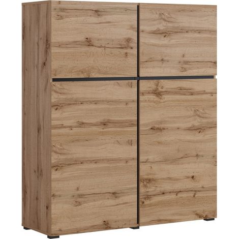 Aparador Alfere 105, Roble wotan, 139x119cm, Número de puertas: 440cm, Aglomerado laminado