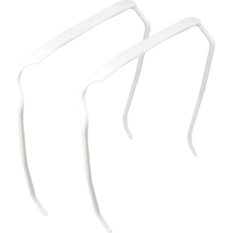 Set mit 2 unsichtbaren Haarbändern für lockiges und dickes Haar, großes Haarband, silbernes Haaraccessoire (1/5)