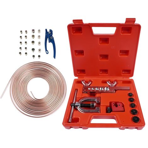 Kit Tuyau Frein Voiture 7.62 m de câble de Frein Ø 4.75 mm en Acier en kit avec 16 Raccords + 5 Connecteurs pour Les SystèMes De Freinage Hydrauliques De Voiture (1/5)