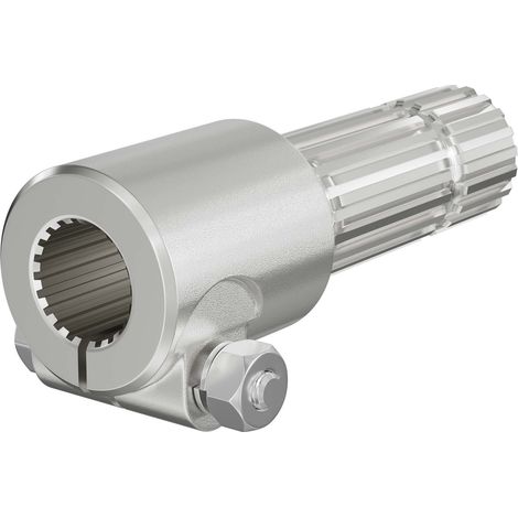 Wiltec Manchon de Prise de force Cardan - Longueur 175 mm - Raccord logement 1 3/8" 21D - Raccord sortie 1 3/4" 20D - Ø 36 mm/44,3 mm - Arbre cannelé de tracteur