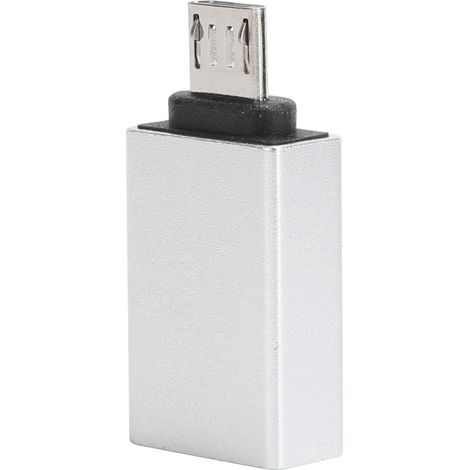 Adaptateur USB vers micro OTG pour Android, convertisseur de données et chargeur (argent) (1/5)