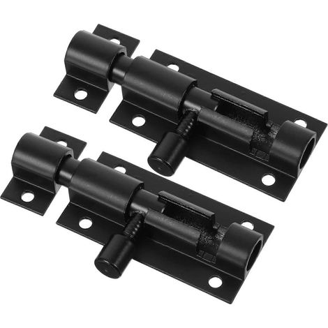 Lot de 2 verrous de sécurité robustes pour portail, clôture extérieure et porte de grange. Installation facile. (1/5)
