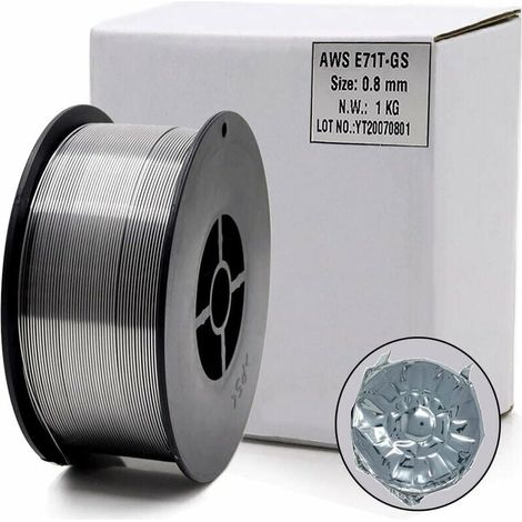 E71T-GS 0,8 mm 1 kg selbstabschirmende, gaslose Fülldrahtspule für universelles MIG-Schweißen für alle Bereiche (1/5)
