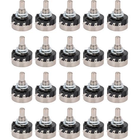 Kit de 20 potentiomètres à film de carbone à un tour pour le contrôle de vitesse de moteur B502 5K