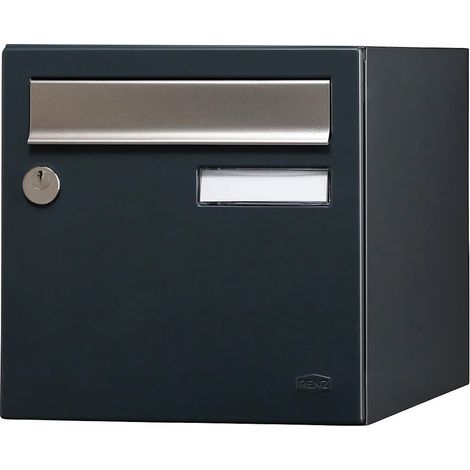 RENZ Boîte aux lettres - 2 portes extérieur - Allure - acier anthracite mat (1/5)