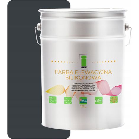 VERNICE PER FACCIATE AL SILICONE GRIGIO GRAFITE 7016 PREMIUM DELUX 10L (1/5)