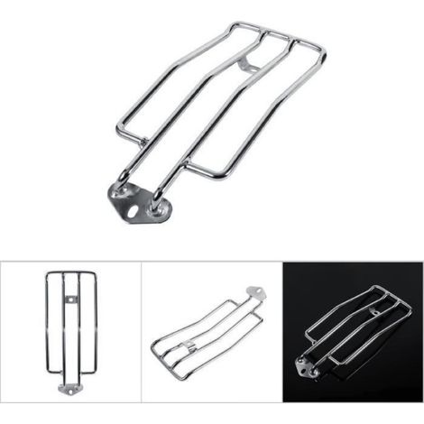 Porte-bagages arrière - - Porte-bagages arrière pour certains modèles de moto - Argent - Fer - 14,5 x 36,5 cm (1/4)