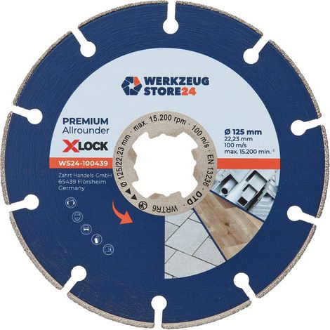 WS24 Disque à tronçonner diamanté X-Lock® Premium Universal 125 mm - WS24-100439