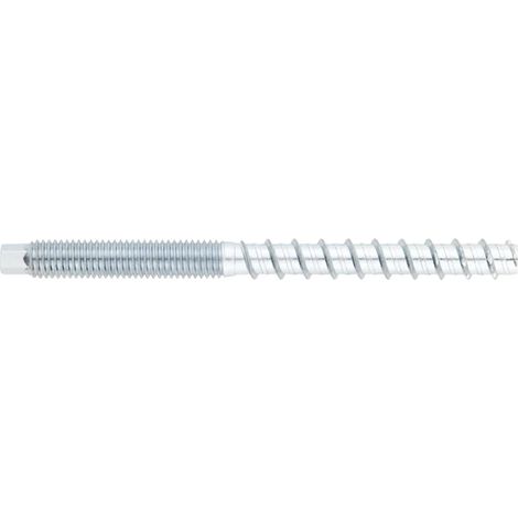 Vis béton Double Filetage T7 8X130 M10 Acier zingué