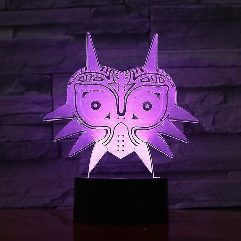 Veilleuse LED 3D Legend of Zelda Hibou, lampe de table colorée inspirée des animés pour chambre d'enfant