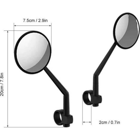 Rétroviseur Universel Pour Trottinette Électrique Vélo Moto - Compatible Xiaomi M365 1S Ninebot - Réglable - 1 Pièce (1/4)