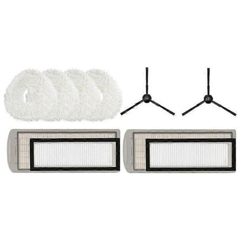 Brosses latérales de rechange, filtres HEPA et chiffon de nettoyage pour aspirateur robot Narwal J1 YJCC001-1. Accessoires et pièces de nettoyage pour aspirateur robot Narwal J1 YJCC001-1.