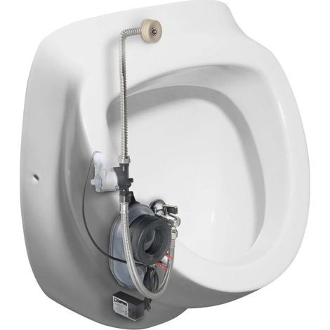 Sapho Isvea - Urinario electrónico Dynasty, entrada de agua trasera, alimentación por pilas de 6 V CC, blanco 10SZ92001-SENSOR (1/3)