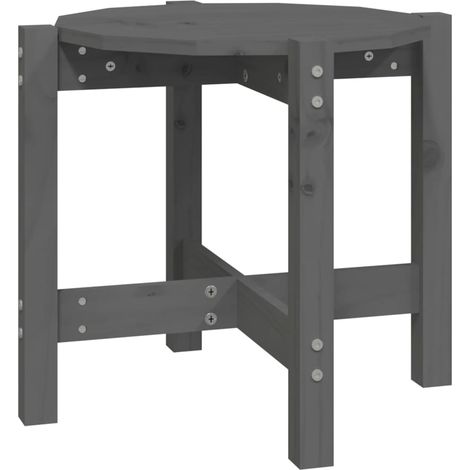 Maison Exclusive - Couchtisch Grau Ø 52,5x45 cm Massivholz Kiefer