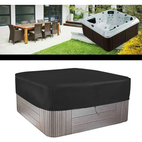 Whirlpoolabdeckung aus 210D Oxford-Gewebe, wasserdicht, staubdicht und UV-beständig, geeignet für Whirlpools im Freien (218 x 218 x 30 cm). (1/5)