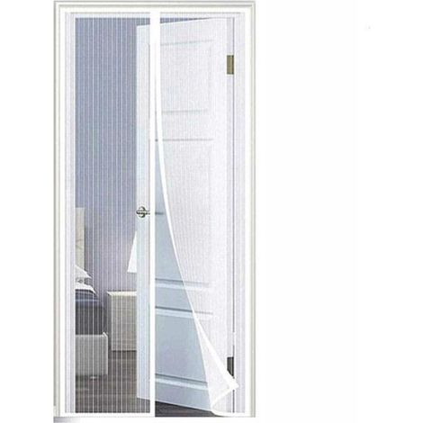 Moustiquaire magnétique pour porte - Moustiquaire de porte magnétique 210x100cm Blanc (1/5)