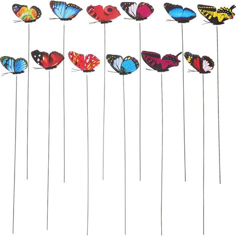 Stück PVC Gartenstecker Schmetterling für Indoor und Outdoor