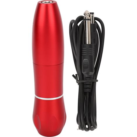 Machine à tatouer profilée avec moteur à interface CC, stylo à tatouer, machine à tatouer rotative, rouge. (1/5)