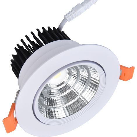 Einbau-LED-COB-Deckenstrahler, verstellbar, 4,3 Zoll, weiß 6000K 7W, 95mm Loch, 100-264V. (1/5)
