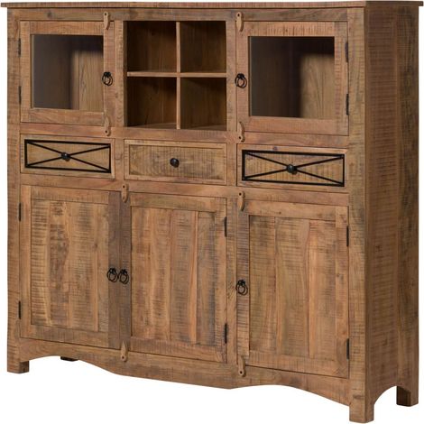 Highboard Akazie 160x40x140 natur versiegelt NATURE OF SPIRIT 339