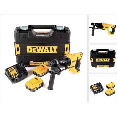 Martillo combinado sin cable DeWalt DCH 133 M2 18V 2.6J SDS plus Brushless + 2x batería 4.0Ah + cargador + TSTAK (1/5)