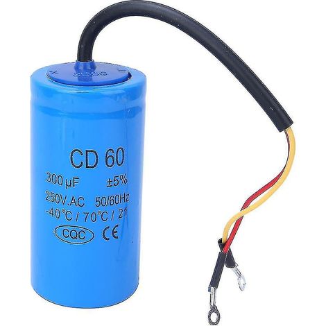 Condensateur de démarrage 300 µF série CD60 250 V pour compresseur d'air de moteur