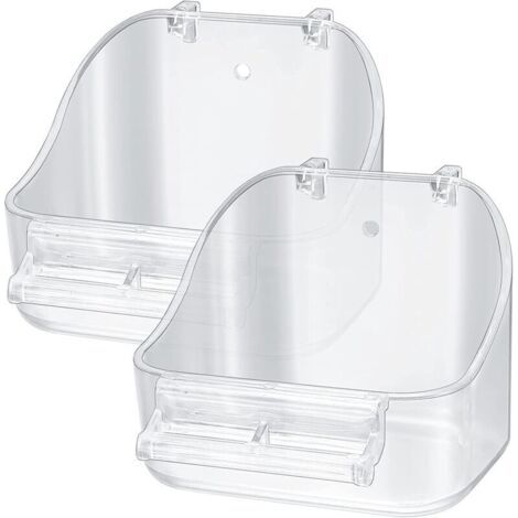 2 Pièces Baignoire à Oiseaux Suspendue, Oiseau Bain Bird Bath Douche, Baignoire Cage de Nettoyage de Bain pour Douche à Oiseaux Perroquet Moineaux