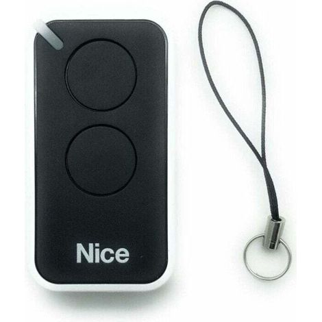 Télécommande radio 2 canaux compatible NICE – INTI2, noir, original, pour portails et volets